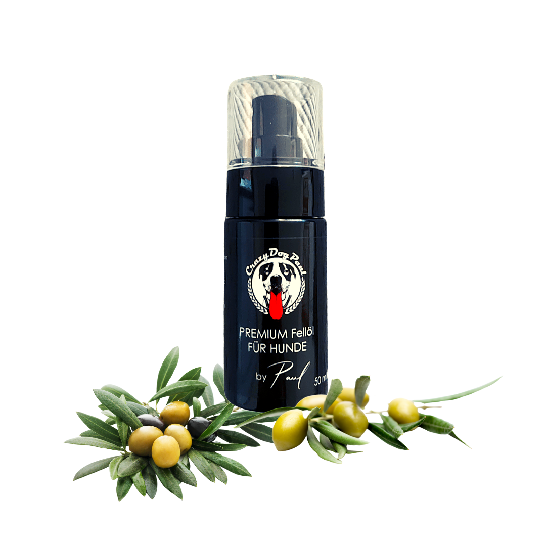 CrazyDogPaul Premium Hunde Fellpflege Spray (50ml) – Natürliches Schutz-Spray gegen Zecken