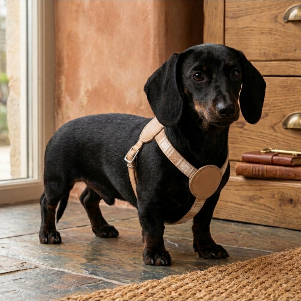 Malucchi Luxus Hundegeschirr PORTOFINO aus Leder & Baumwolle