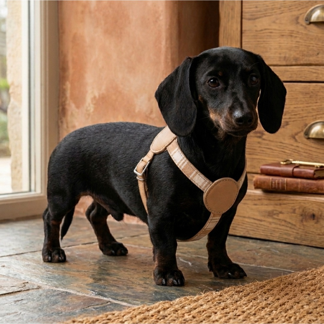 Malucchi Luxus Hundegeschirr PORTOFINO aus Leder & Baumwolle