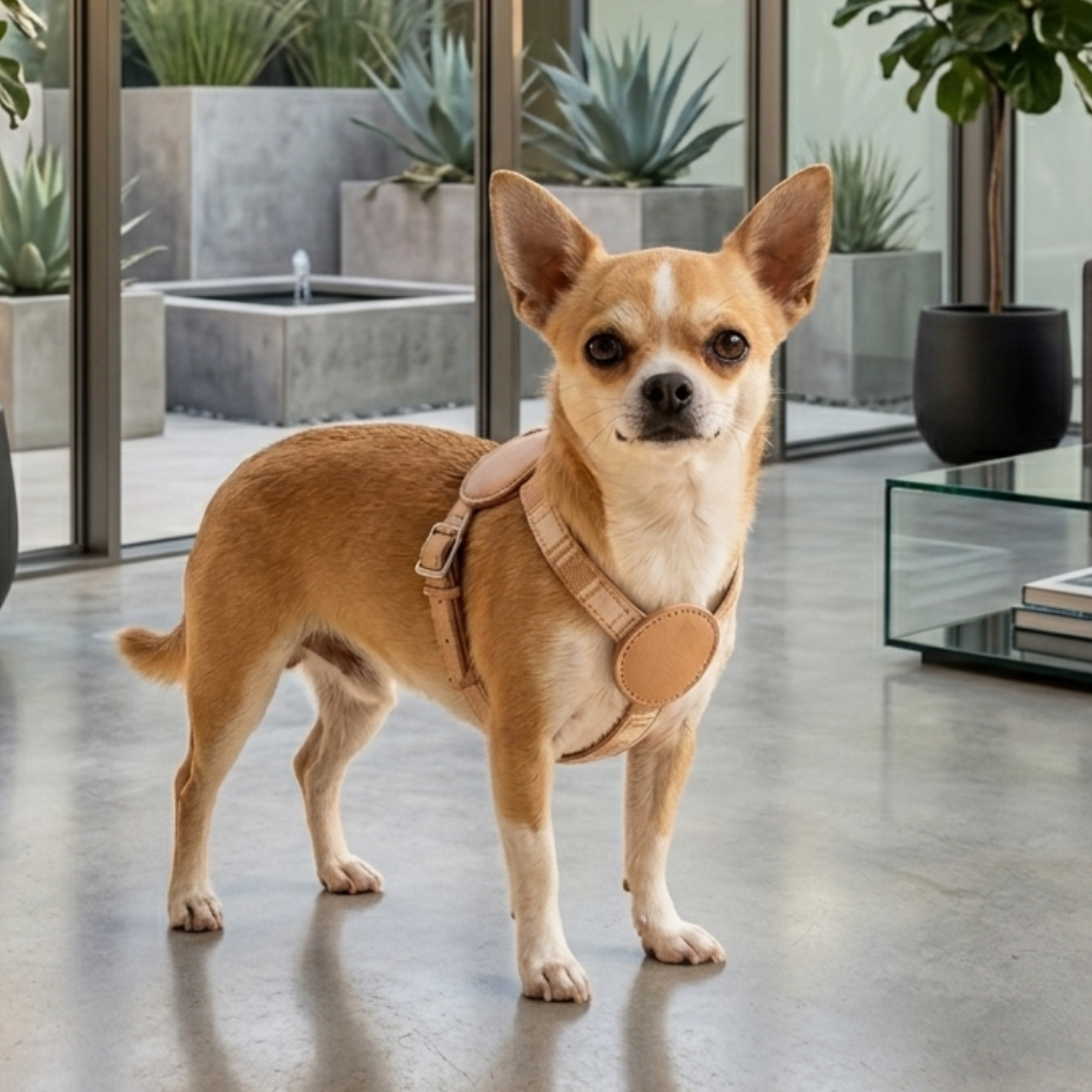 Malucchi Luxus Hundegeschirr PORTOFINO aus Leder & Baumwolle