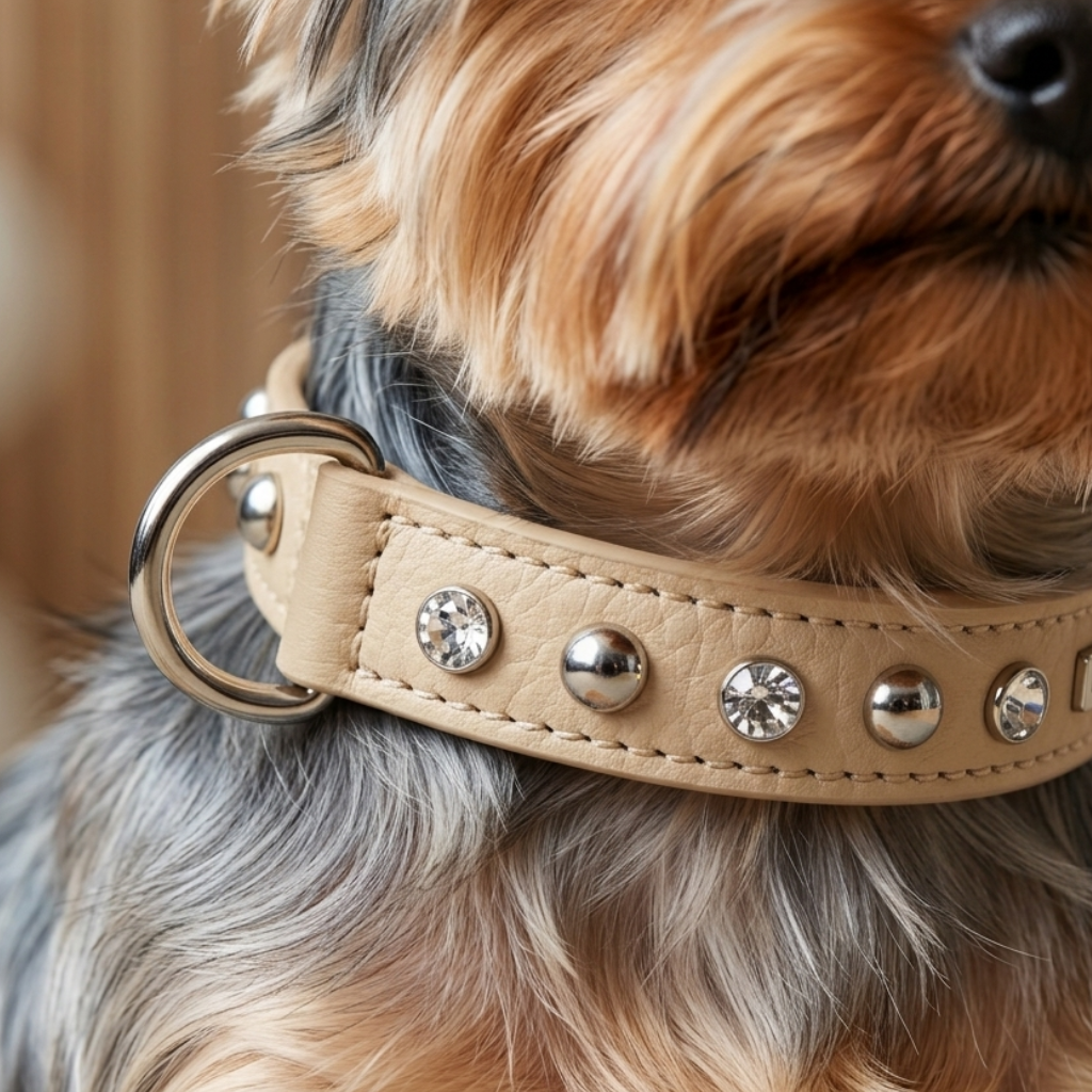 Malucchi Luxus Hundehalsband BULLET – Rock-Chic & Ikonisches Design für kleine Hunde