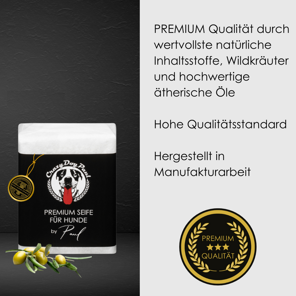 vegane milde Premium Hundeseife crazydogpaul 