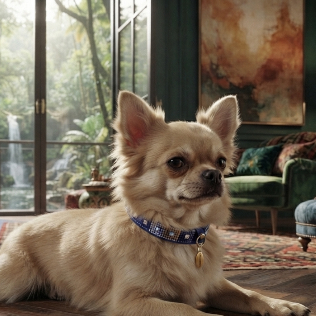 CrazyDogPaul Luxus Hundehalsband AMALFI – Handgefertigt mit Swarovski-Kristallen - 25% Rabatt