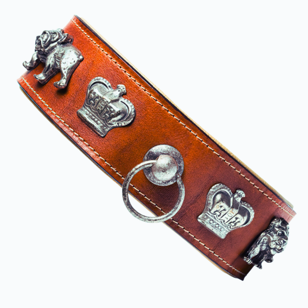 Malucchi Luxus Hundehalsband ROYAL – Handgefertigtes Einzelstück (Sonderanfertigung)