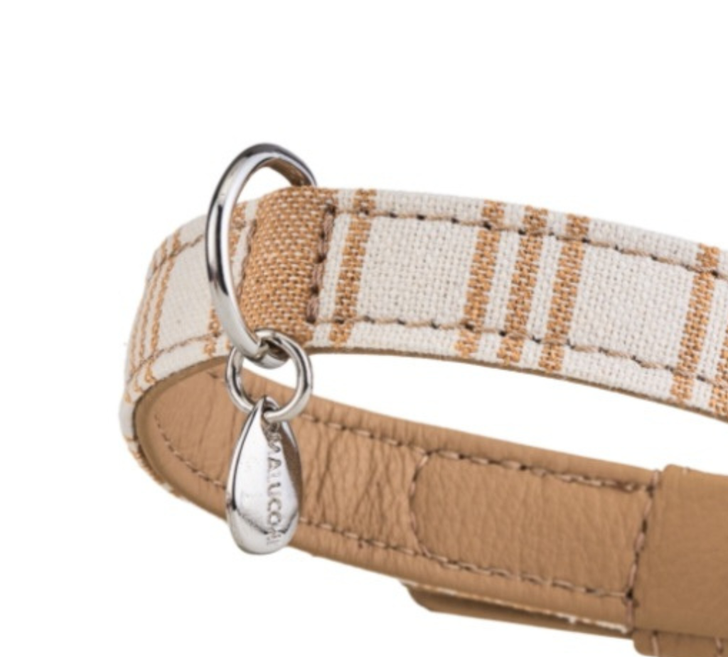 CrazyDogPaul Luxus Hundehalsband PORTOFINO – Mediterraner Vintage-Chic