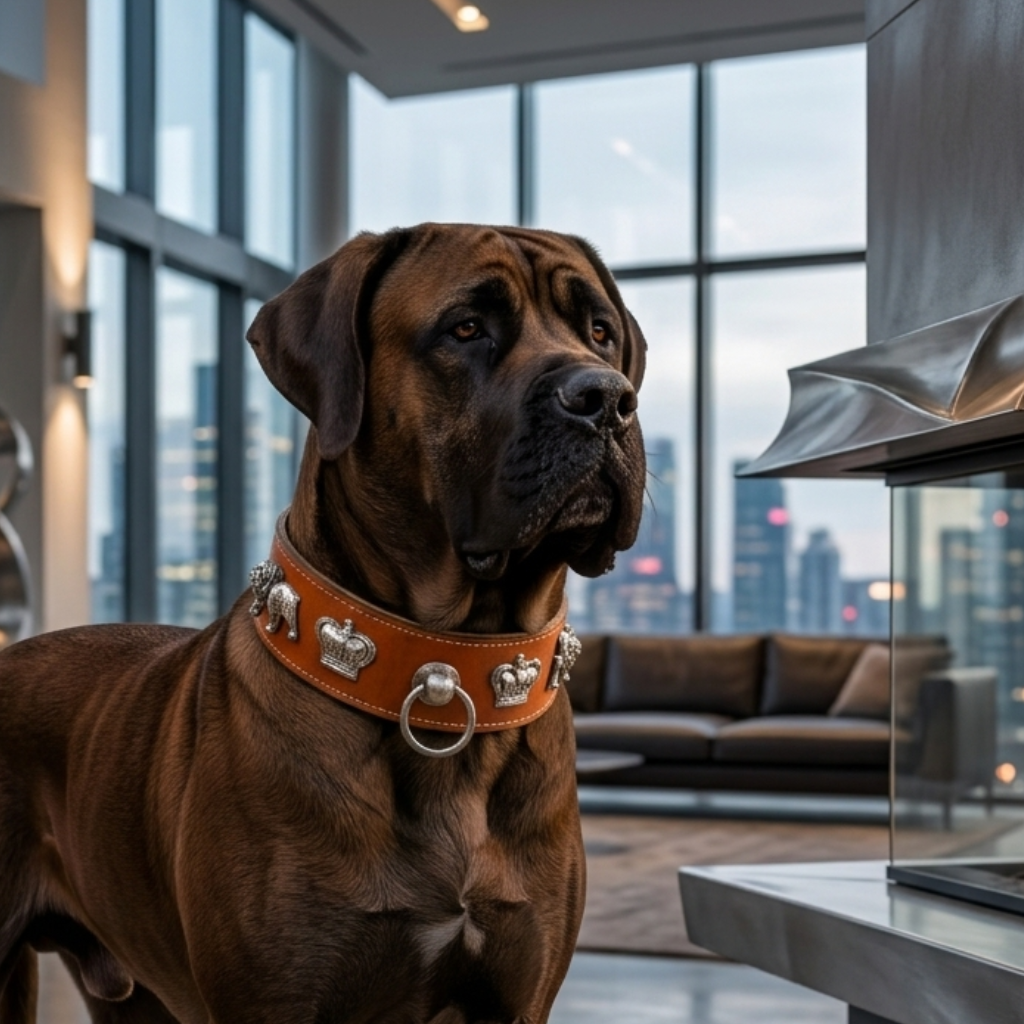 Malucchi Luxus Hundehalsband ROYAL – Handgefertigtes Einzelstück (Sonderanfertigung)