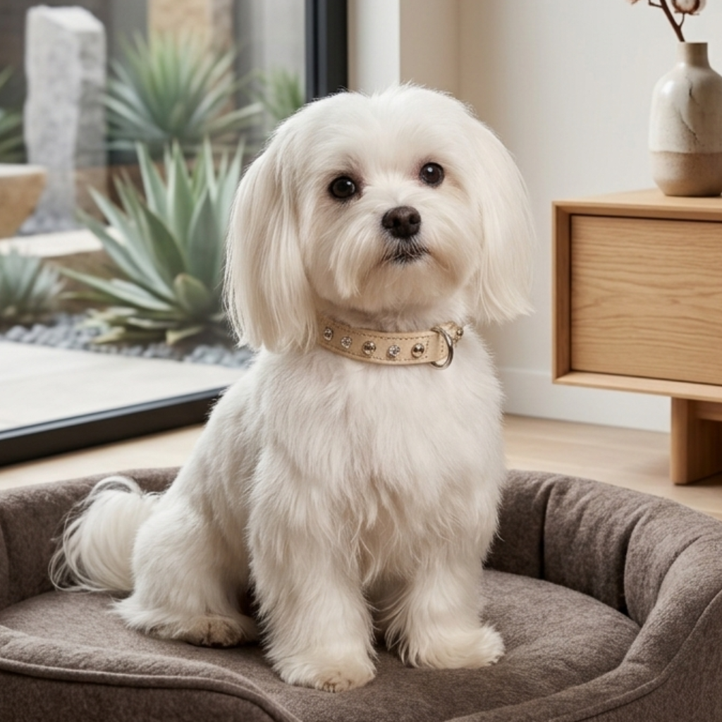 Malucchi Luxus Hundehalsband BULLET – Rock-Chic & Ikonisches Design für kleine Hunde
