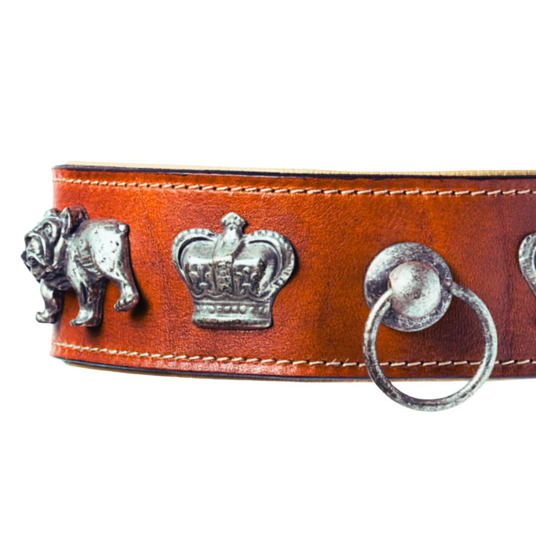 Malucchi Luxus Hundehalsband ROYAL – Handgefertigtes Einzelstück (Sonderanfertigung)