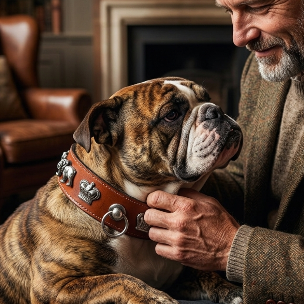 Malucchi Luxus Hundehalsband ROYAL – Handgefertigtes Einzelstück (Sonderanfertigung)