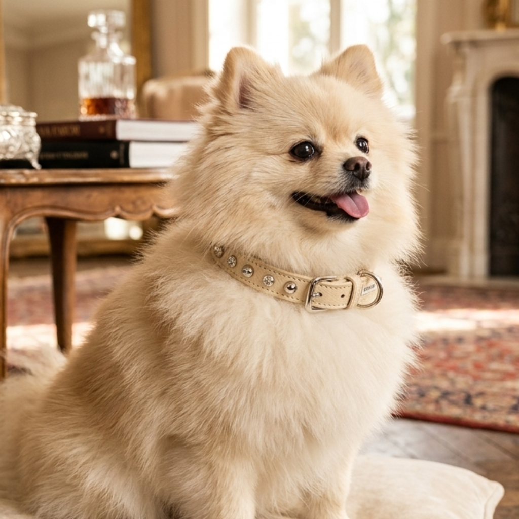 Malucchi Luxus Hundehalsband BULLET – Rock-Chic & Ikonisches Design für kleine Hunde